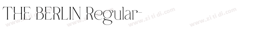 THE BERLIN Regular字体转换